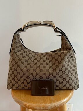 Gucci Horsebit Hobo Guccissima Bag